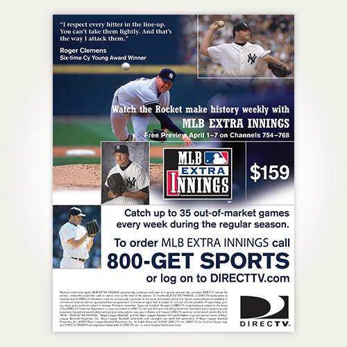 Direct TV, MLB Extra Innings Jeff Design